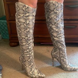 Snake skin boots